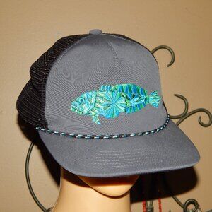 NWOT Toadfish Embroidered Trucker Hat w Snapback Gray/Black